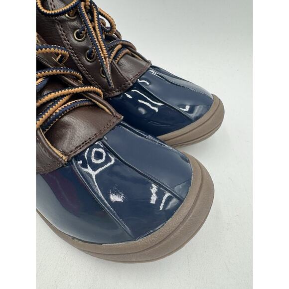 Baby Deer Unisex Kids' NEW Toddler Duck Boots Brown/Blue US Size 9 Medium NIB - Picture 2 of 10